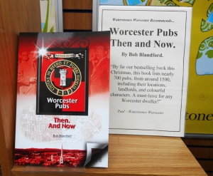 Seen in Waterstones window this week. The notice, written by manager Paul Burden, reads: 'By far our best-selling book this Christmas... a must-have for any Worcester-dweller'.